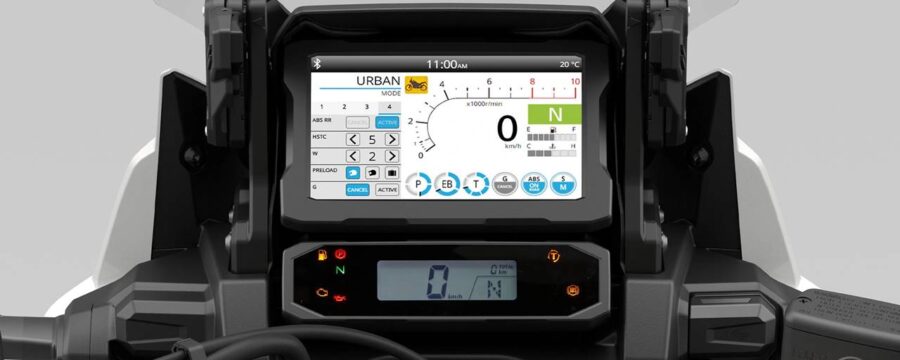 Honda Africa Twin 2026 chega em três versões custando entre R$85.500 até R$ 116.513 4 Honda Africa Twin 2026 painel de instrumentos