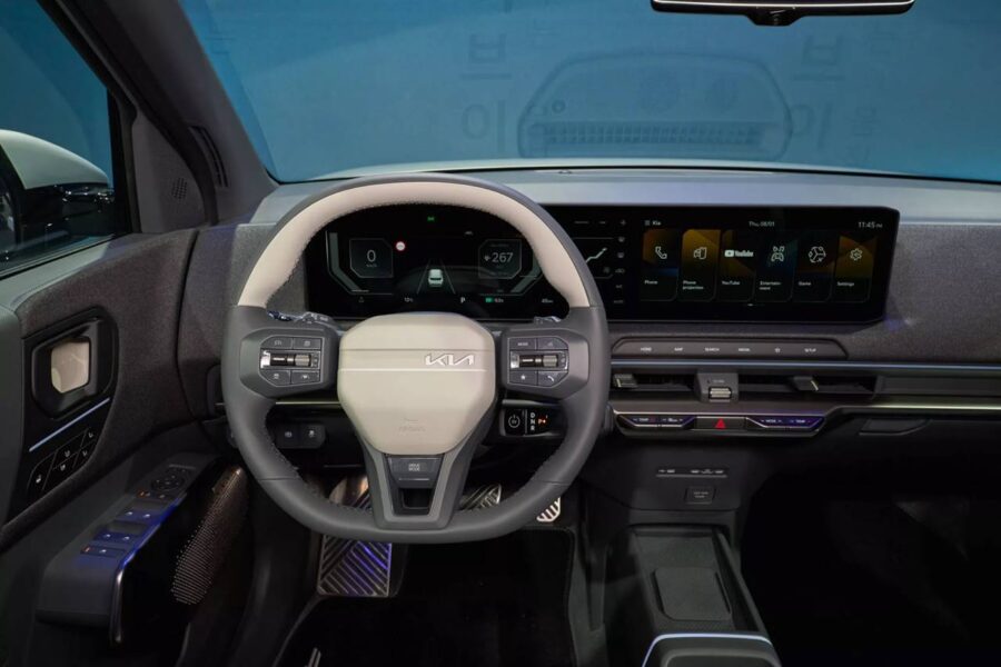 Kia EV2 2027 - Novo SUV compacto elétrico "barato" pode vir ao Brasil 4 Kia EV2 interior