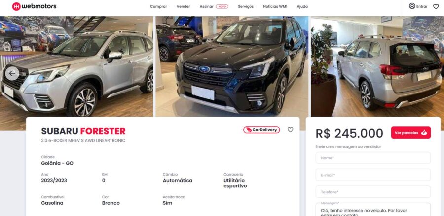 Subaru não vende mais carros no Brasil e você nem percebeu 3 Subaru Forester 2023