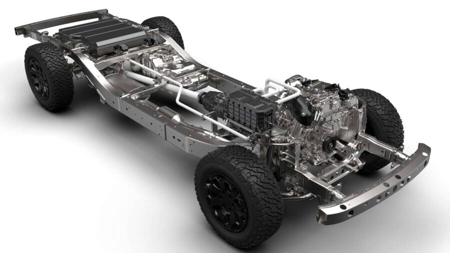 Nova Nissan Frontier PHEV híbrida já está no Brasil 1 Nissan Frontier Pro chassi