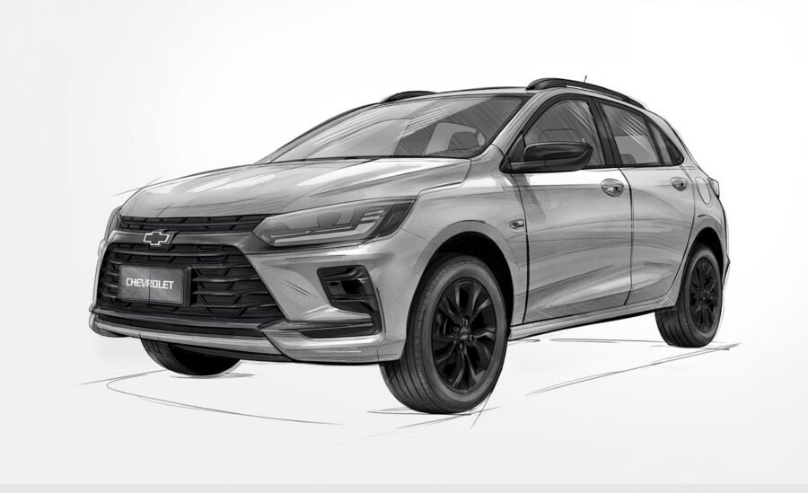 Novo Chevrolet Onix Activ 2027 tem imagens reveladas e chegará em breve 2 Chevrolet Onix Activ 2026 2027 projeção