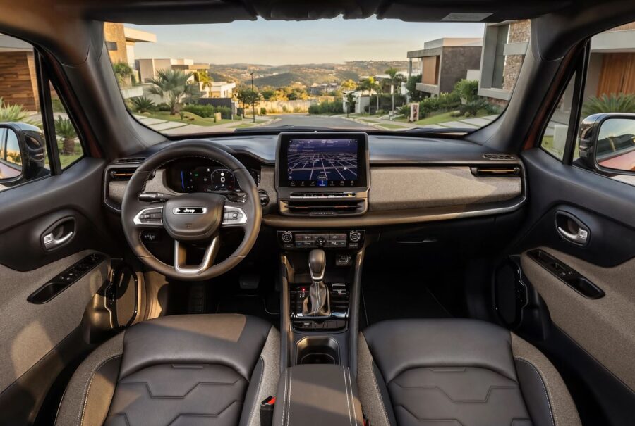 Novo Jeep Renegade 2027 confira, versões, equipamentos e preços 2 Jeep Renegade 2027 interior painel