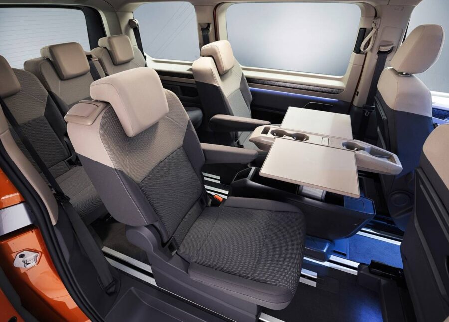 VW Multivan 2027 - A Kombi da Volkswagen é atualizada na Europa 5 VW Multivan T7 interior bancos traseiros
