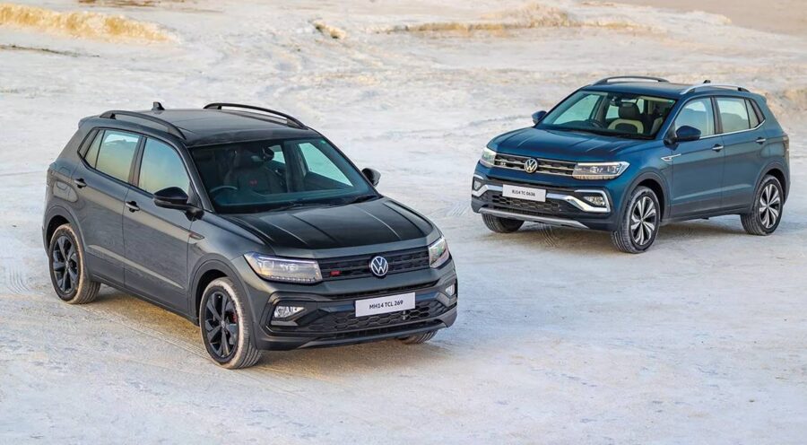 Novo VW T-Cross 2027 reestilizado é flagrado na Índia e deve vir ao Brasil 2 vw Taigun india