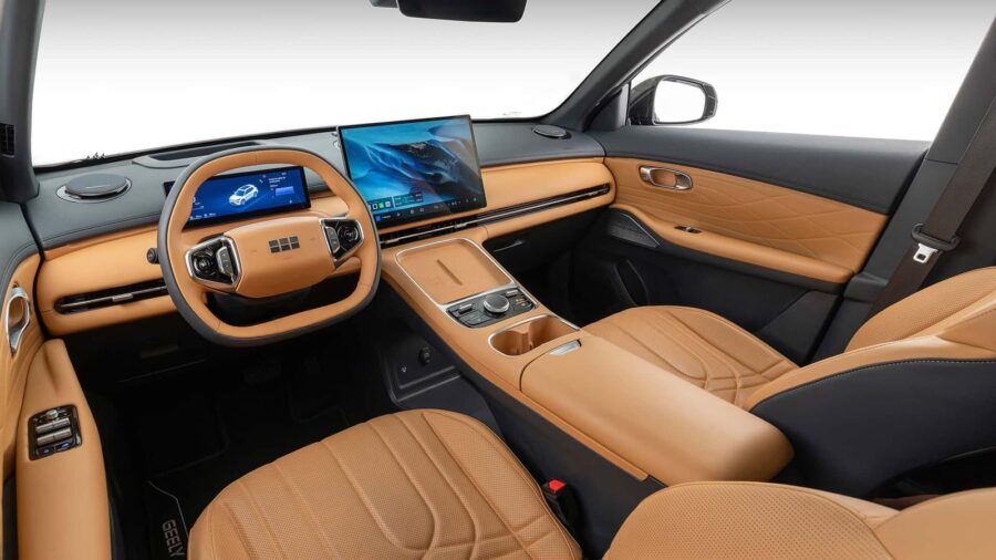 Geely EX5 EM-i PHEV - Novo híbrido plugin de 262 cv chega por R$ 189.990 mirando o BYD Song Pro 4 Geely EX5 EM-i PHEV interior