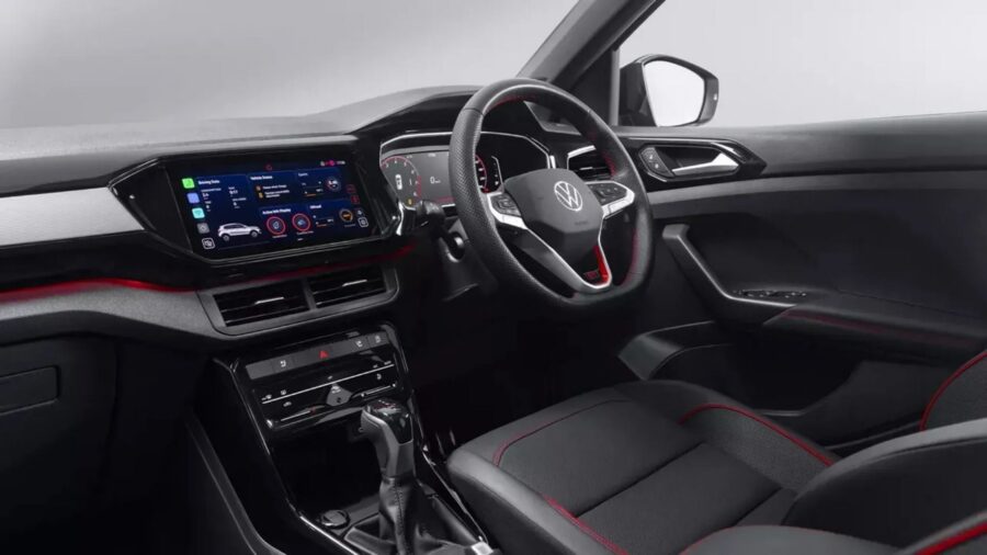 VW T-Cross 2027 (Taigun 2027) reestilizado é mostrado na Índia 2 VW Taigun 2027 / VW T-Cross 2027 interior