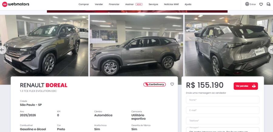 Renault Boreal 2027 - Com vendas em baixa SUV vai virar híbrido e 4X4 6 Renault Boreal promoção