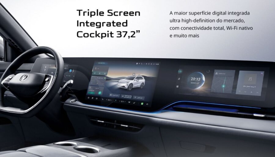 Changan CS75 por R$ 199.990 impressiona com interior luxuoso e muito espaço interno, porém o motor... 5 Changan CS75 painel