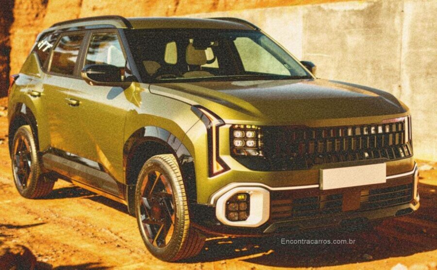 Novo Kia Sportage 2027 - Nova geração é flagrada na Coreia 3 Kia Sportage 2027 projeção