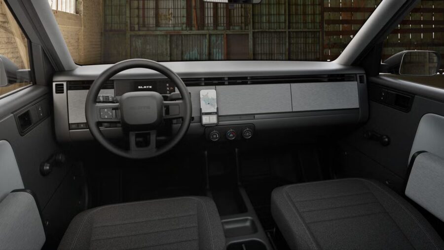 Slate Truck - A curiosa picape elétrica de R$129,900 lançada nos EUA 6 Slate Truck interior