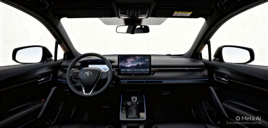 Novo Toyota Corolla Cross 2028 - Confira os detalhes da nova geração 4 Toyota Corolla Cross 2028 projeção interior