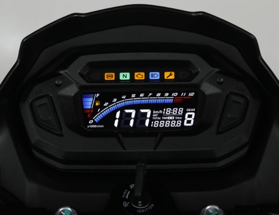 Haojue NK 160 - Nova rival da Honda Bros chega mais equipada e custando R$ 3 mil mais barato 2 Haojue NK 160 painel digital