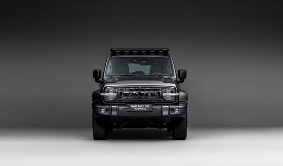 GWM Tank 300 TerraForce: série limitada aposta em visual exclusivo e reforça vocação off-road do SUV híbrido 5 GWM Tank 300 TerraForce dianteira