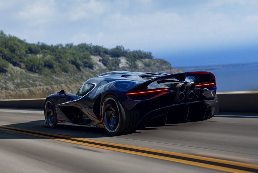 Bugatti Destrier versão de rua do Bolide com 1.600 cv e visual ainda mais impressionante 2 Bugatti Destrier traseira