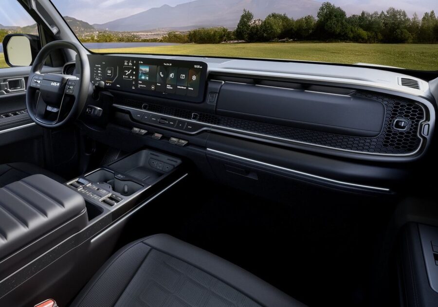 Kia Tasman estreia no Brasil com motor diesel, tração 4x4 e mais barata que Hilux, Ranger e S10. Confira em detalhes 4 Kia Tasman interior