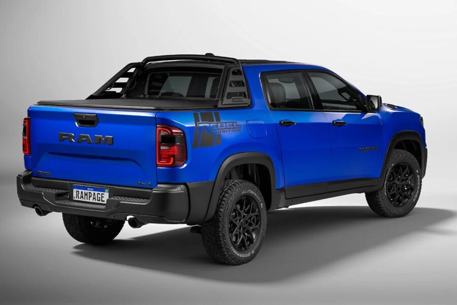 Ram lança série limitada Rampage Rebel Ignition com visual exclusivo e motores de até 272 cv, porém serão apenas 400 5 Ram Rampage Rebel Ignition 2027 traseira
