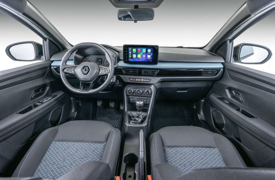 Renault Kardian Vibe 2027: o turbo mais barato do Brasil chega por R$ 99.990 para enfrentar Polo Track e Onix 4 Renault Kardian Vibe 2027 interior