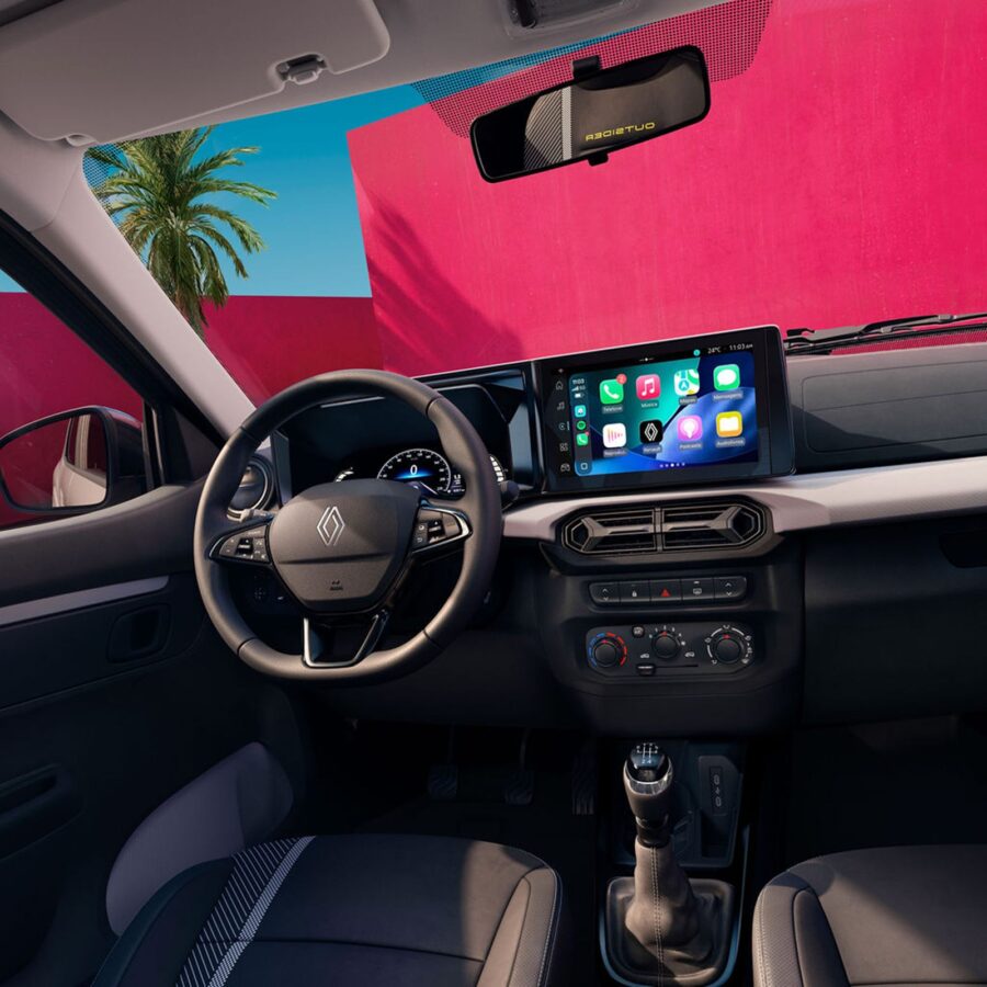 Renault Kwid 2027: novo visual, mais tecnologia com preços mais acessíveis, parte de R$ 71 mil e volta a ser o carro mais barato do Brasil 4 Renault Kwid 2027 interior