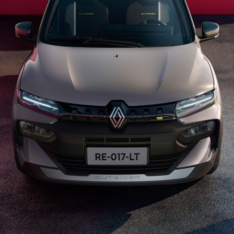 Renault Kwid 2027: novo visual, mais tecnologia com preços mais acessíveis, parte de R$ 71 mil e volta a ser o carro mais barato do Brasil 1 Renault Kwid 2027 detalhe dianteira