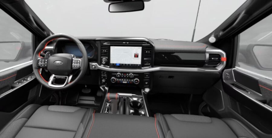 Ford F-150 Raptor chegará ao Brasil em 2027 com 456 cv e proposta off-road extrema 4 Ford F-150 Raptor 2026 interior