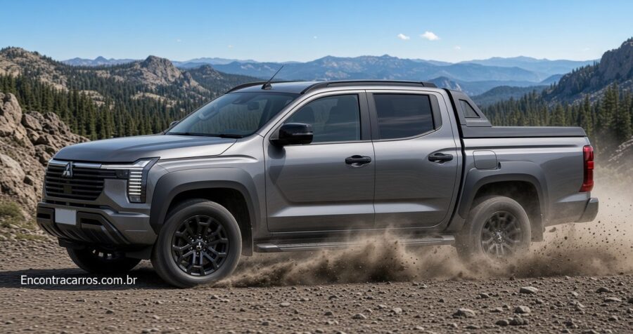 Nova Mitsubishi Triton 2028 - Picape ganhará visual similar ao novo Pajero, confira quando chega 5 Nova Mitsubishi Triton 2028