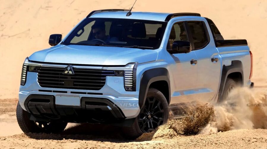 Nova Mitsubishi Triton 2028 - Picape ganhará visual similar ao novo Pajero, confira quando chega 1 mitsubishi triton 2028