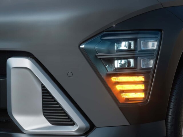 Hyundai Kona 2026 detalhe farol Hyundai Kona 2026 detalhe farol