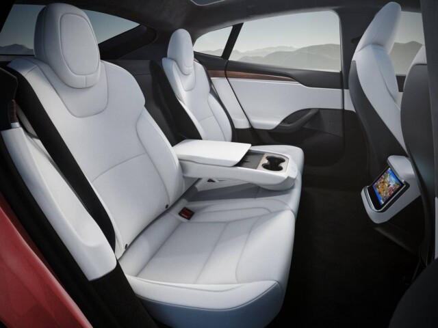 Tesla Model S interior banco traseiro Tesla Model S interior banco traseiro