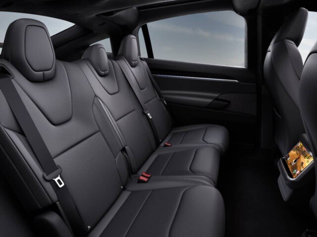 Tesla Model X interior banco traseiro Tesla Model X interior banco traseiro