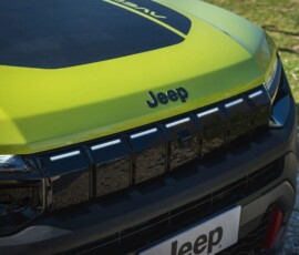 Jeep Avenger 2027 Europa detalhe grade frontal Jeep Avenger 2027 Europa detalhe grade frontal