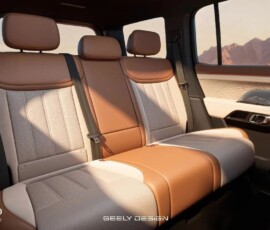 Geely Galaxy Cruiser 700 interior banco traseiro Geely Galaxy Cruiser 700 interior banco traseiro