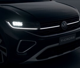 VW T-Cross Highline 2027 detalhe LED grade frontal VW T-Cross Highline 2027 detalhe LED grade frontal