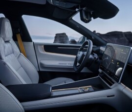 Polestar 4 SUV interior bancos dianteiros Polestar 4 SUV interior bancos dianteiros